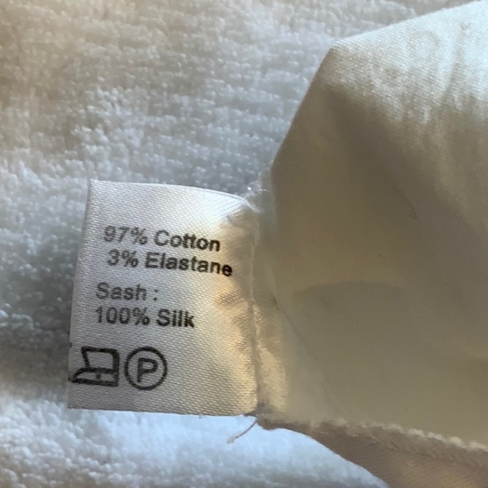 Luisa Spagnoli White Crop Tie Pants Size 42 - Picture 6 of 7
